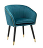 Paris Teal and Gold Armchair - Elegant and Comfortable 62x58x78 cm