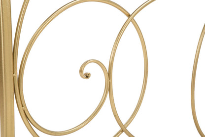 Elegante Konsole aus vergoldetem Metall mit Spiegelglasplatte 140x40x80