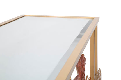 Konsole Glamour Rot 114x41,5x80 cm