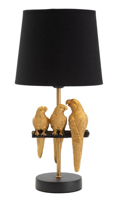Nachttischlampe mit Papageien-Design, ø 20x39 cm
