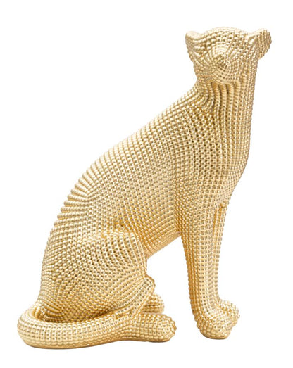 Statuette Goldener Leopard 23x15,5x29 cm