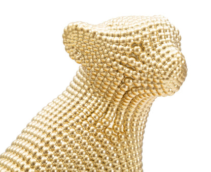 Statuette Goldener Leopard 23x15,5x29 cm