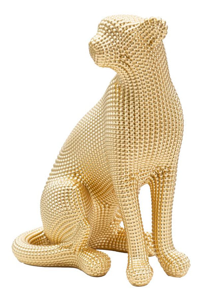Statuette Goldener Leopard 23x15,5x29 cm