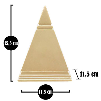 Elegante goldene Pyramide 11,5x11,5x15,5 cm
