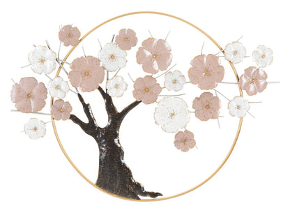 Decorative iron panel in the shape of a cherry tree 101x6x72 cm