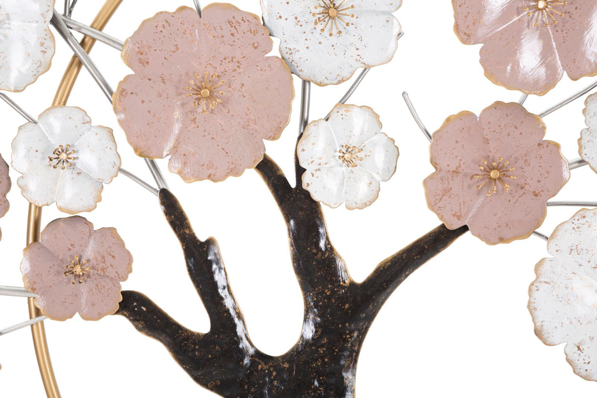 Decorative iron panel in the shape of a cherry tree 101x6x72 cm