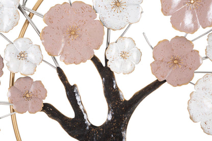 Decorative iron panel in the shape of a cherry tree 101x6x72 cm