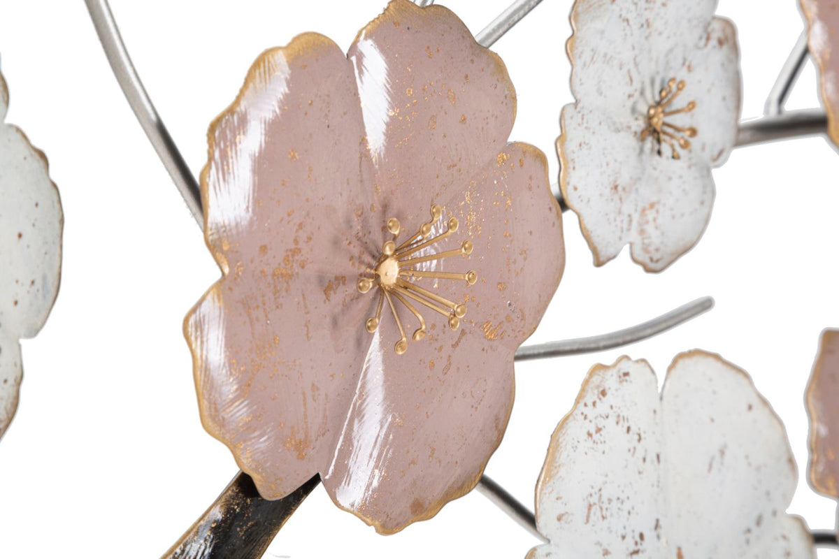 Decorative iron panel in the shape of a cherry tree 101x6x72 cm