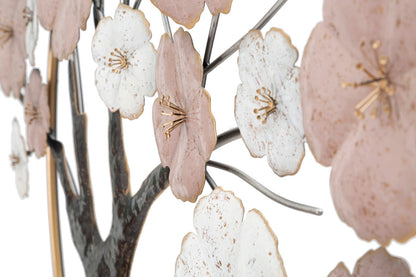 Decorative iron panel in the shape of a cherry tree 101x6x72 cm