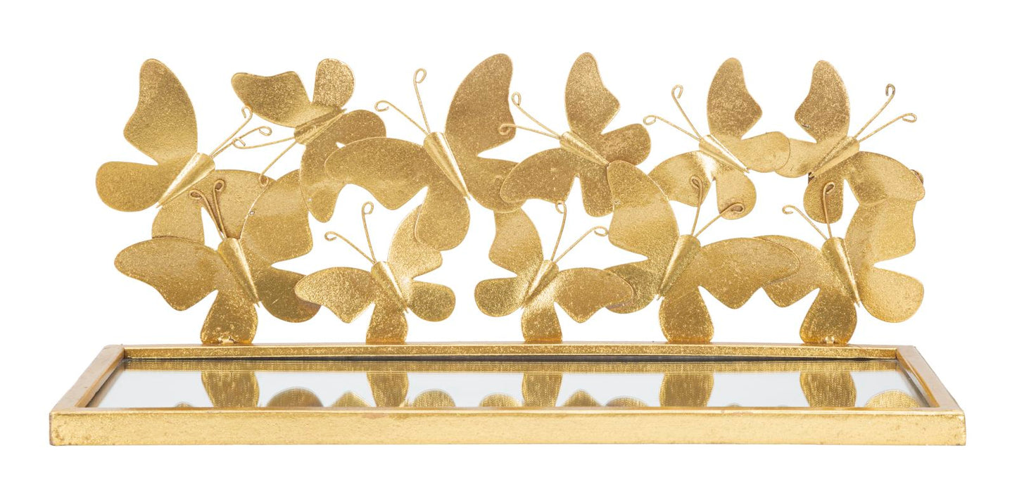 Elegante Wandregale mit Schmetterlingsdekorationen - Paar 43x19,2x16,5 cm