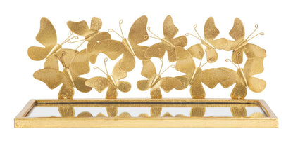Elegante Wandregale mit Schmetterlingsdekorationen - Paar 43x19,2x16,5 cm