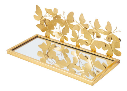 Elegante Wandregale mit Schmetterlingsdekorationen - Paar 43x19,2x16,5 cm