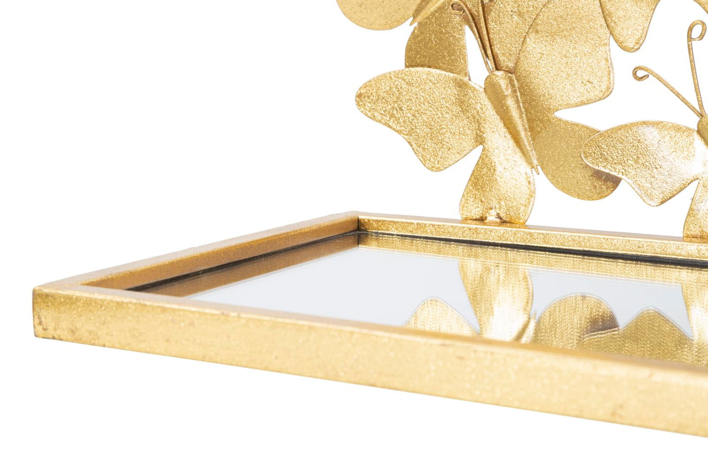 Elegante Wandregale mit Schmetterlingsdekorationen - Paar 43x19,2x16,5 cm