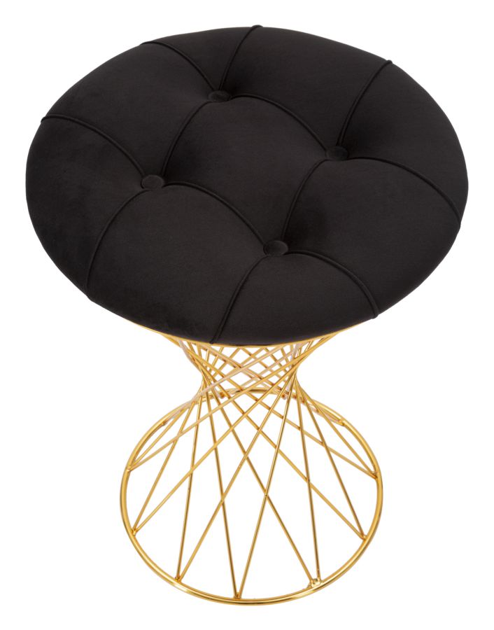 Hocker Torre Elegant Schwarz Ø 41x50