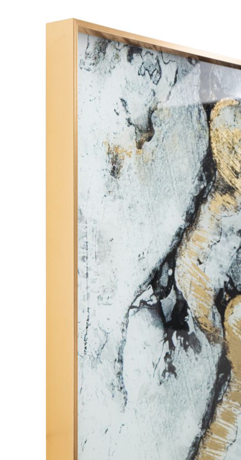 Pannello Decorativo in Vetro con Cornice Elegante Ghost cm 80x3,5x120