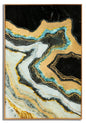 Decorative Glass Panel with Elegant Darky Frame 60x3.5x90 cm