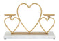 Portacandele in Metallo a Forma di Cuore 30x9x20 cm