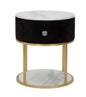 Elegant Montpellier Nightstand in Black Ø 42x48 cm