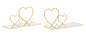 Gold Metal Wall Shelves Hearts - Elegant Pair 41.5x18x21 cm