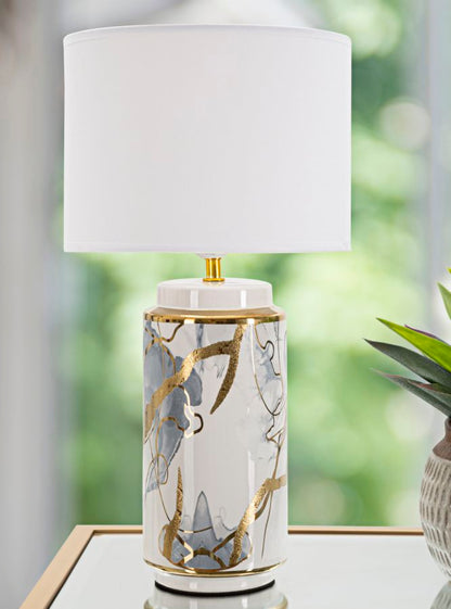 Tischlampe Glam abstrakt schwarz ø 25x48 cm