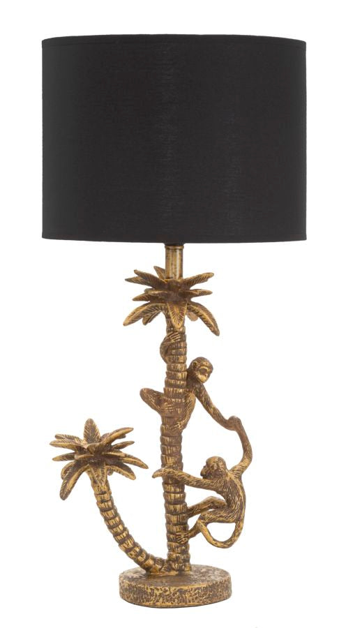 Elegante Palm-Tischlampe mit Palmenfuß