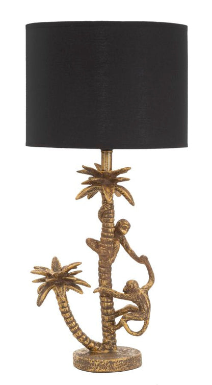 Elegante Palm-Tischlampe mit Palmenfuß