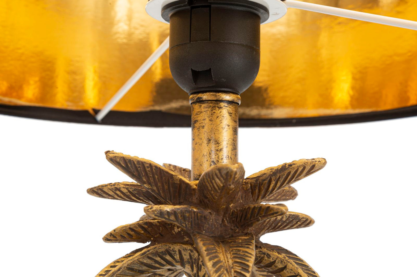 Elegante Palm-Tischlampe mit Palmenfuß