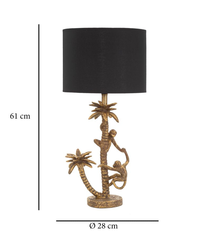 Elegante Palm-Tischlampe mit Palmenfuß