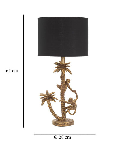 Elegante Palm-Tischlampe mit Palmenfuß