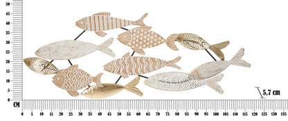 Pannello Decorativo 3D in Metallo Fishy cm 118x5,7x46,4