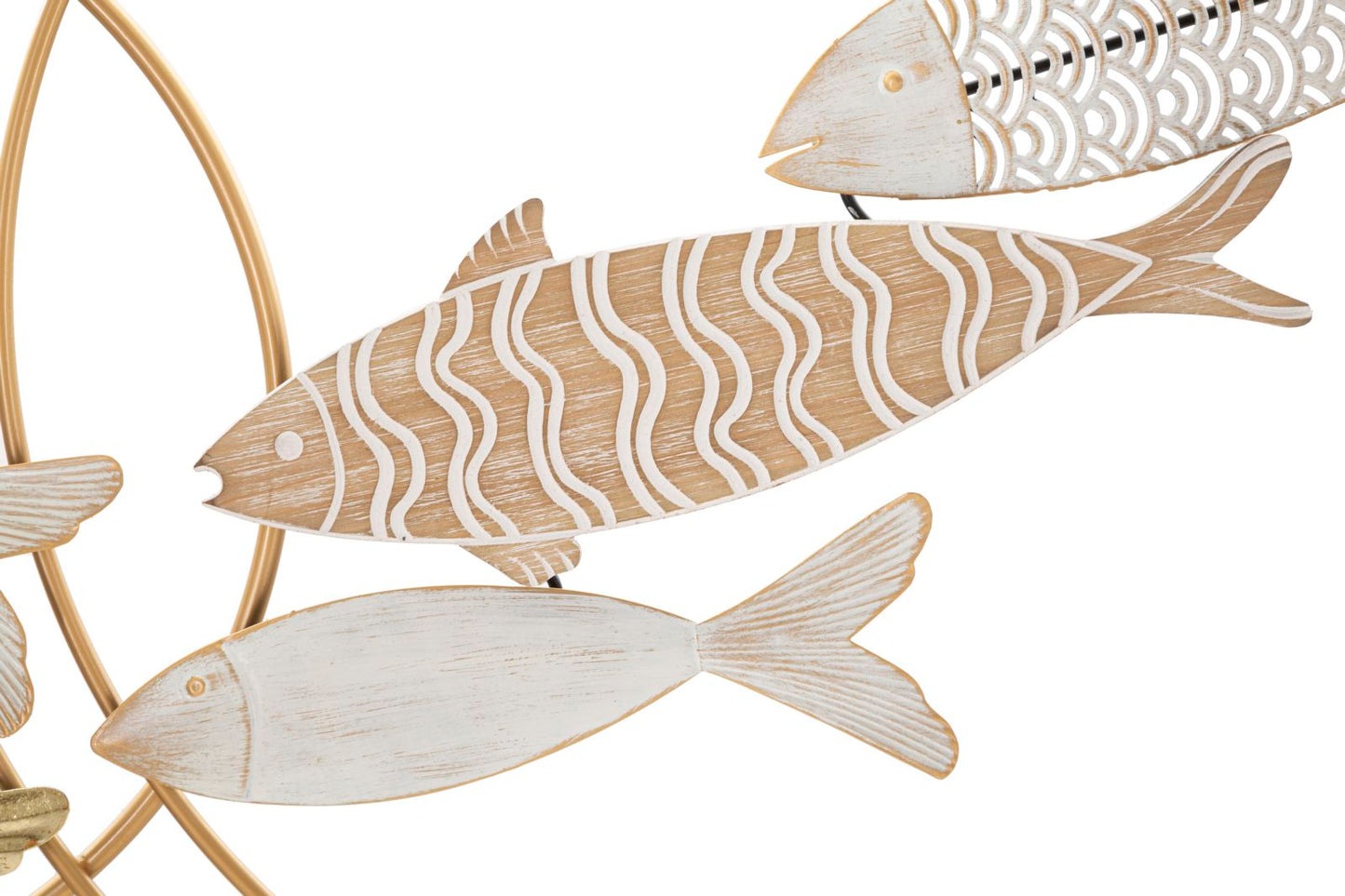 Deko-Wandpaneel aus Eisen Fishy Move cm 142,9x5x61,6