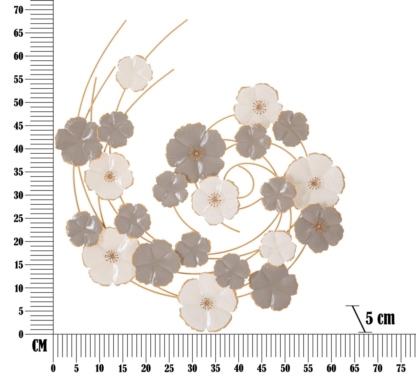 Pannello Decorativo in Ferro Lotly 3D cm 63,5x5x67,9