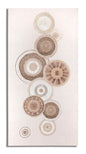 Circly canvas painting with embossed details - 50x3.2x100 cm