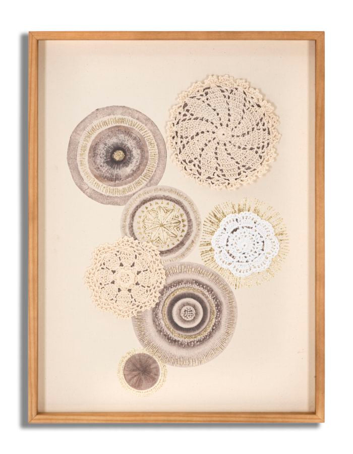 Dekoratives Paneel Circly mit Einlagen – 45x3,2x60 cm