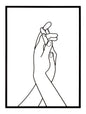 Decorative Iron Panel Joined Hands 40x1x55 cm
