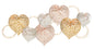 Decorative Iron Panel with Hearts 91x2.5x39.5 cm