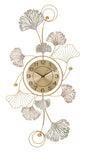 Decorative Iron Panel with Clock - 52.5x3.5x102 cm