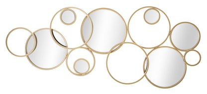 Dekoratives Eisenpaneel mit Spiegelsortiment, 123x4,5x51,5 cm