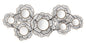 Osaka Decorative Iron Panel with Mirrors 121x5x56 cm