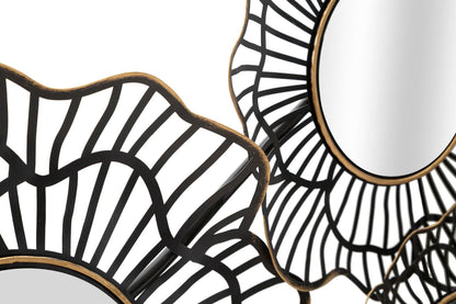 Osaka Decorative Iron Panel with Mirrors 121x5x56 cm