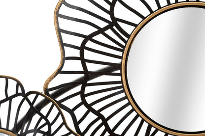 Osaka Decorative Iron Panel with Mirrors 121x5x56 cm