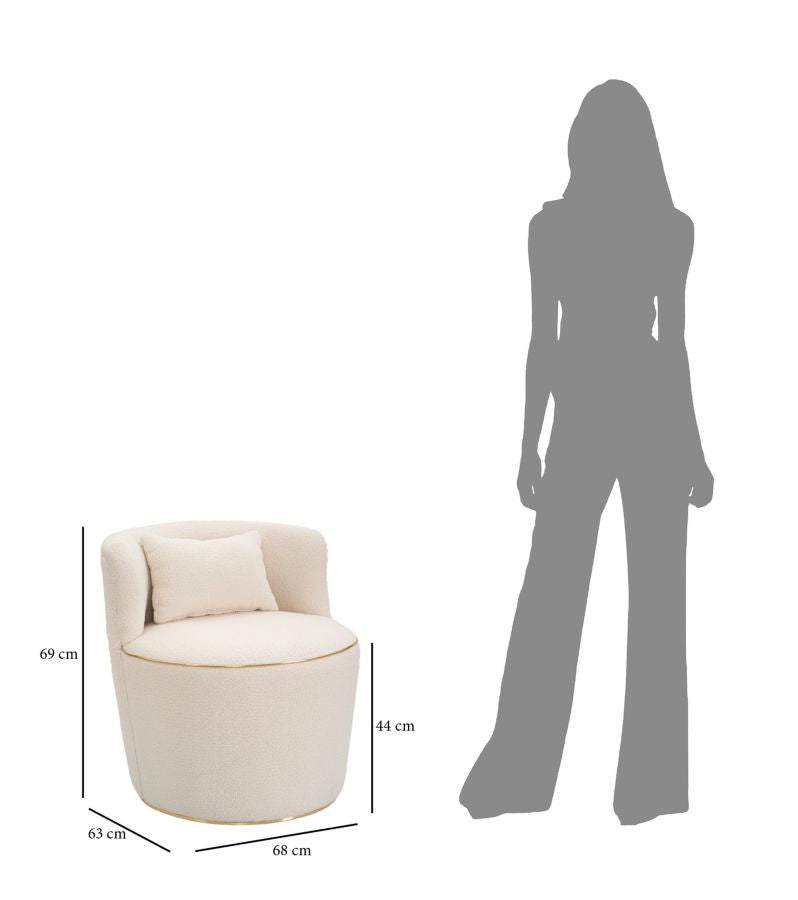 Sessel Iceland Elegant und bequem 63x68x69 cm