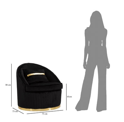 Sessel Space Plus Eleganz Schwarz Ø75x80