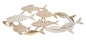 3D Decorative Metal Panel Fishy cm 118x5.7x46.4