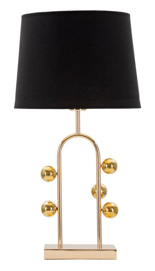 Tischlampe Bubble aus goldenem Metall, ø 32,5x61 cm