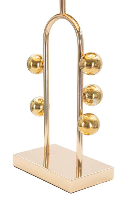 Tischlampe Bubble aus goldenem Metall, ø 32,5x61 cm