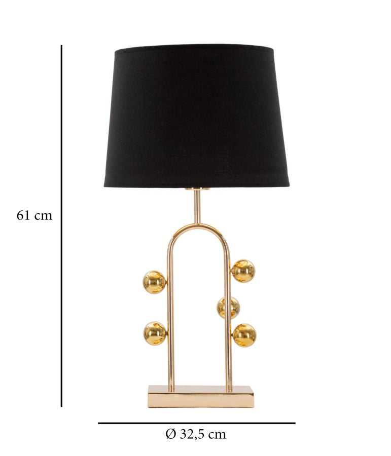 Tischlampe Bubble aus goldenem Metall, ø 32,5x61 cm