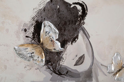 Weibliches Gemälde - 80x2,8x80 cm