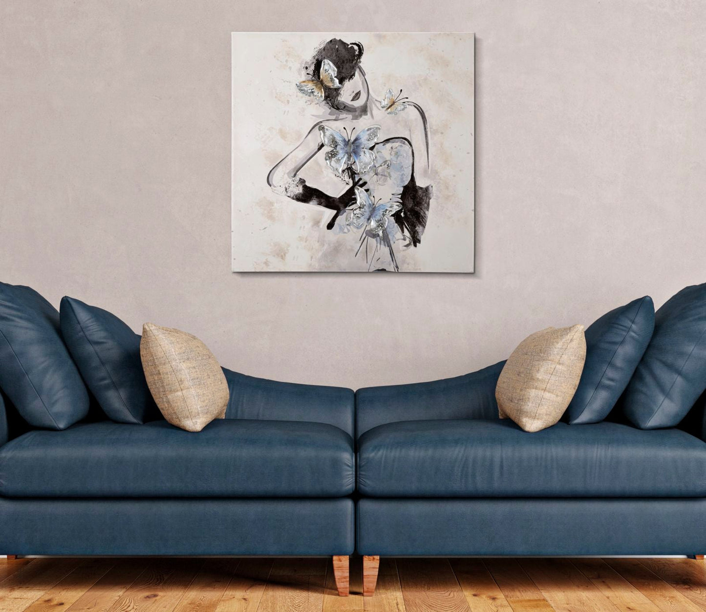 Weibliches Gemälde - 80x2,8x80 cm
