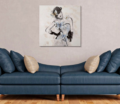Weibliches Gemälde - 80x2,8x80 cm